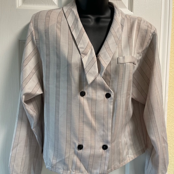 Vintage 80s!  Blazer blouse.  Great condition.  Medium - Picture 5 of 5